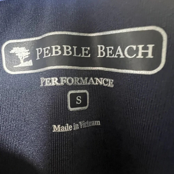 Pebble Beach Golf Polo Shirt Blue Stripes Sz Small Embroidered - Picture 4 of 7